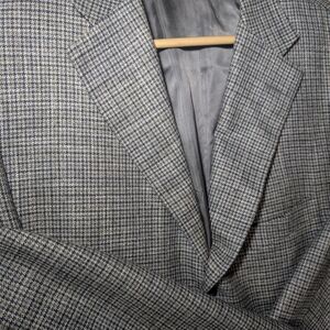 Corneliani Blue and Gray Checkered Blazer